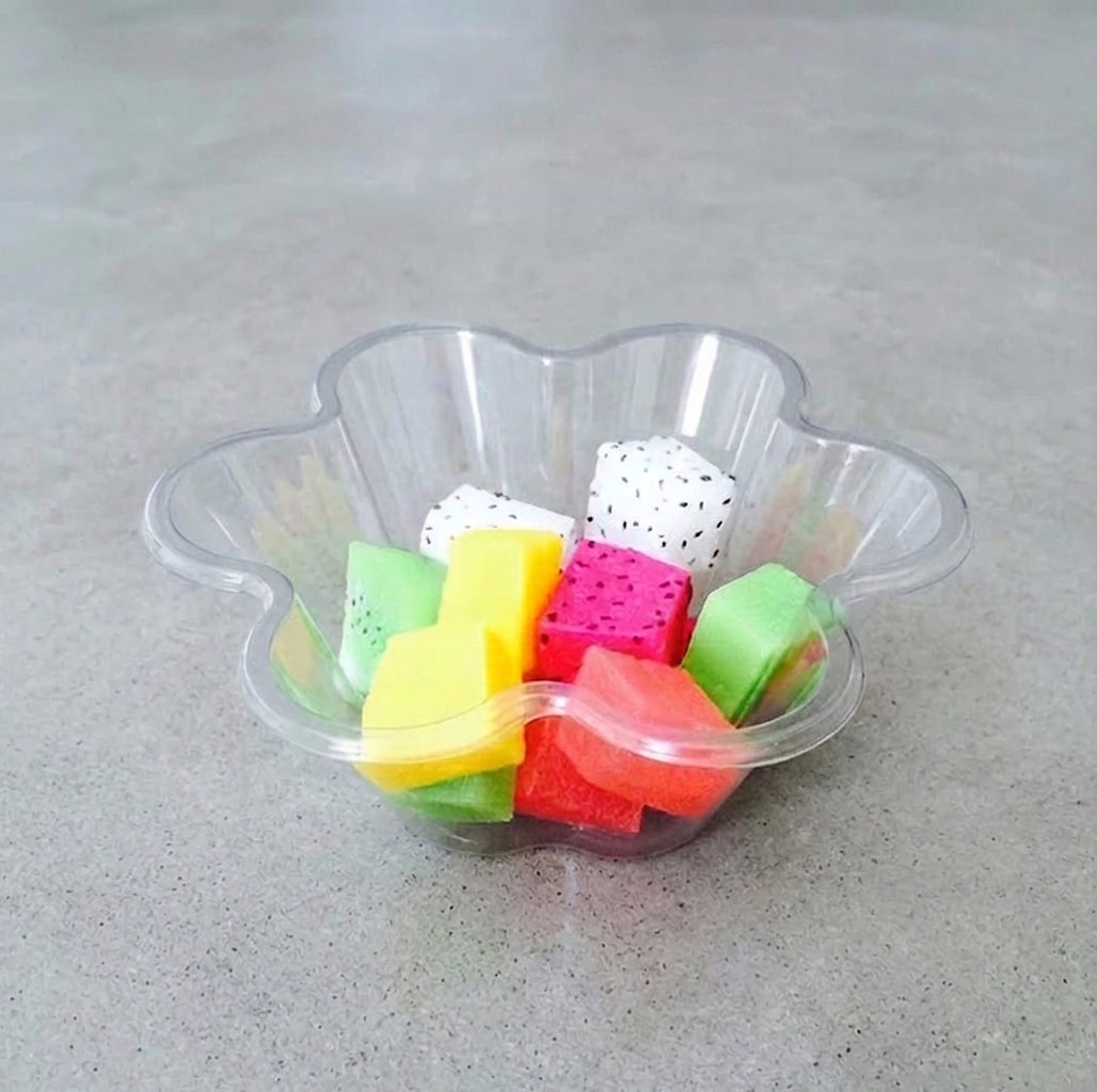 Bloom Flower-Shaped Dessert Bowls with Mini Shovel Spoons
