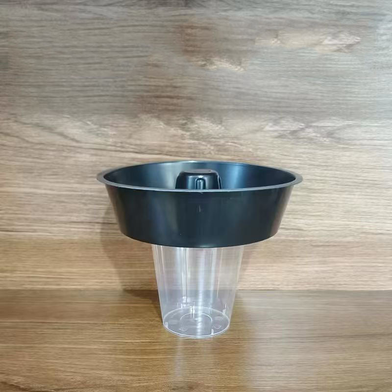 Trendy hot pot cup, double-layer catering cup, exclusive sample link (order quantity 2 sets, receive 2 sets). Bowl on top, cup on the bottom, suitable for snacks and drinks. Comes with a thick straw.