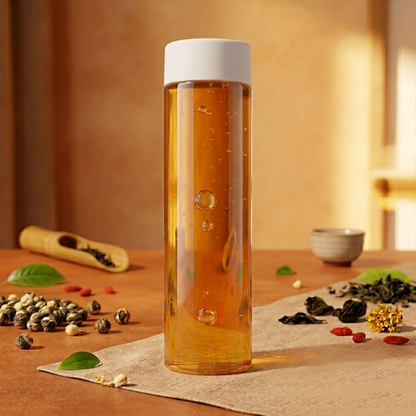 Minimalist Straight Plastic Beverage Bottles for Cold Brew Tea & Juice