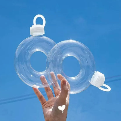 Trendy Bracelet Donut Beverage Bottle with Handle Strap
