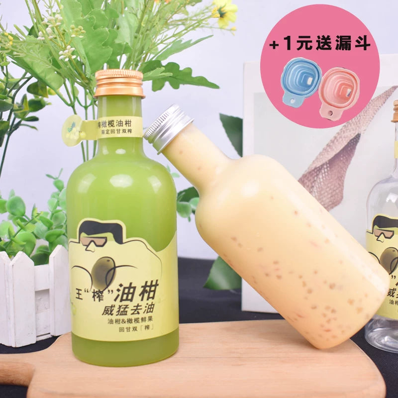 Clear PET Vodka Style Beverage Bottles with Aluminum Caps