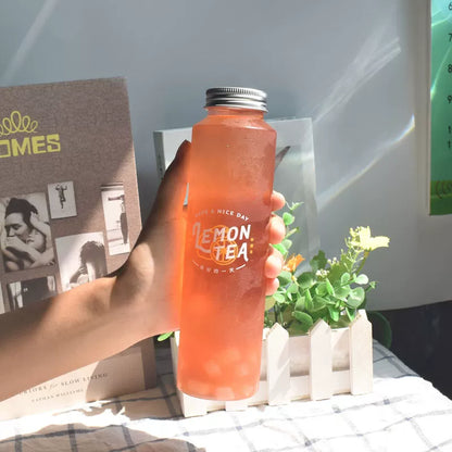 Minimalist Straight Plastic Beverage Bottles for Cold Brew Tea & Juice