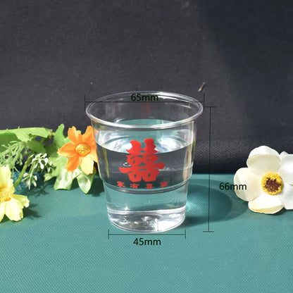 Disposable Wedding Clear Plastic Cups Thickened Hard Airline Drinkware