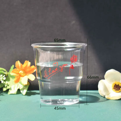 Disposable Wedding Clear Plastic Cups Thickened Hard Airline Drinkware